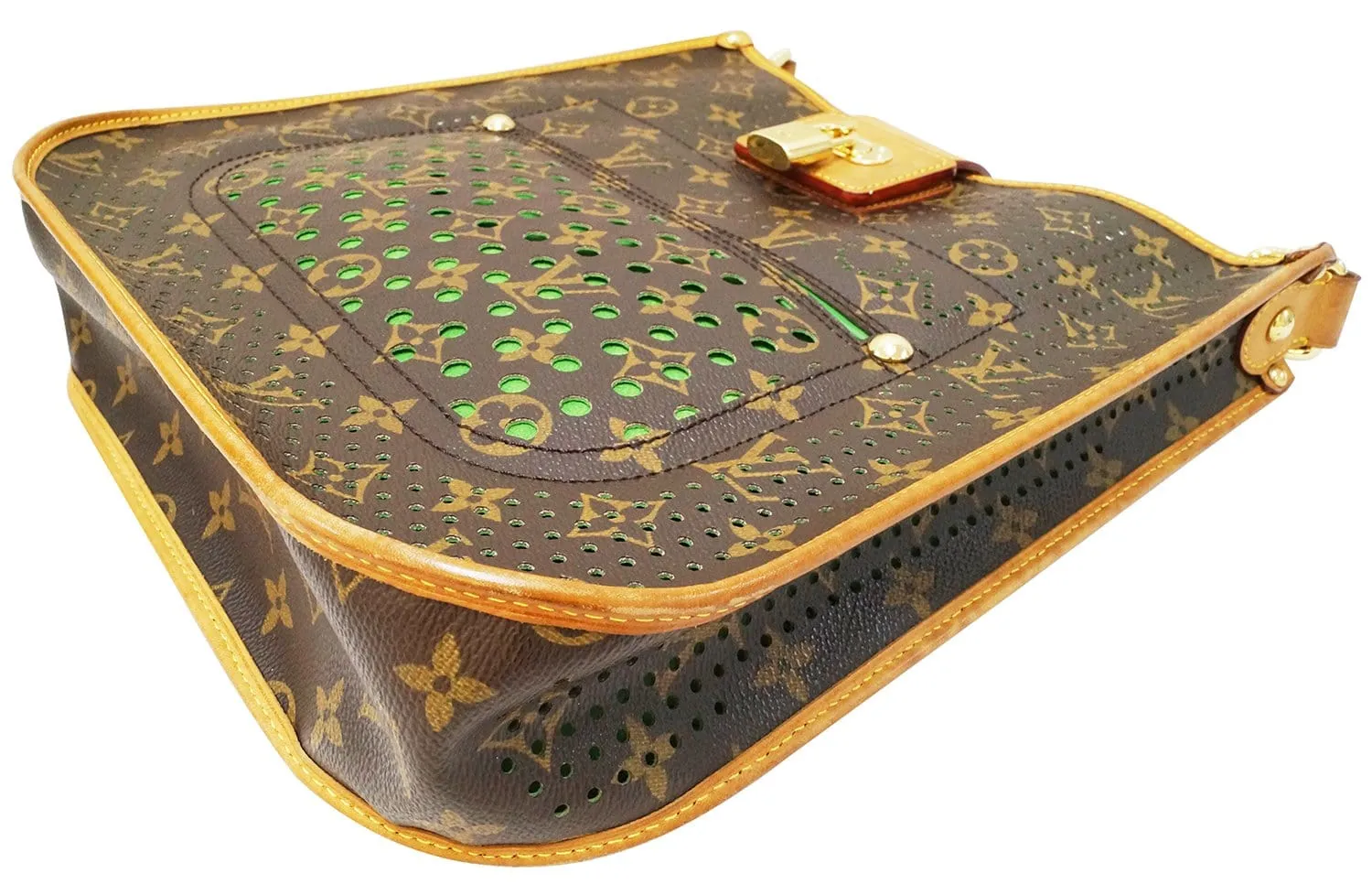 LOUIS VUITTON Monogram Perforated Musette Green Bag Limited Edition