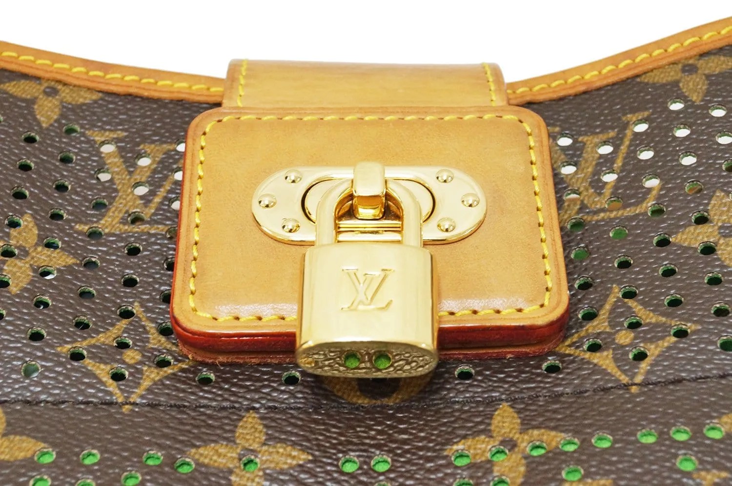 LOUIS VUITTON Monogram Perforated Musette Green Bag Limited Edition