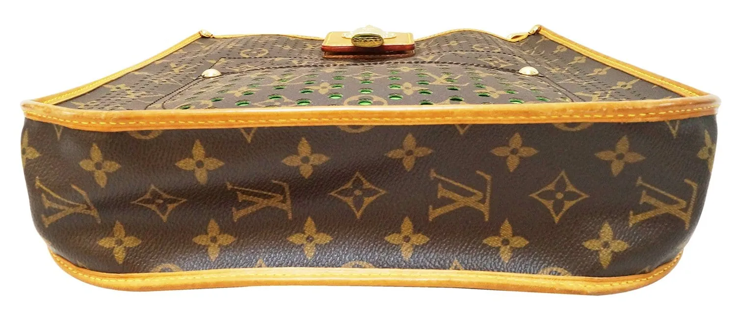 LOUIS VUITTON Monogram Perforated Musette Green Bag Limited Edition