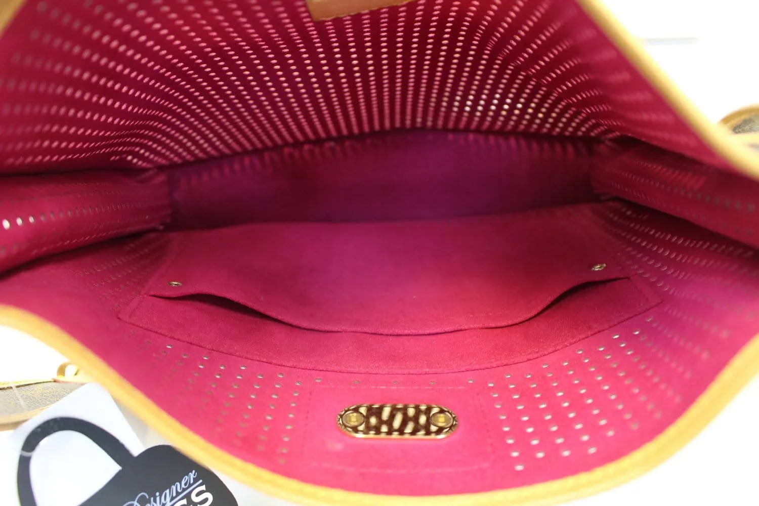LOUIS VUITTON Pre Owned Fuchsia Monogram Perforated Musette Shoulder Bag