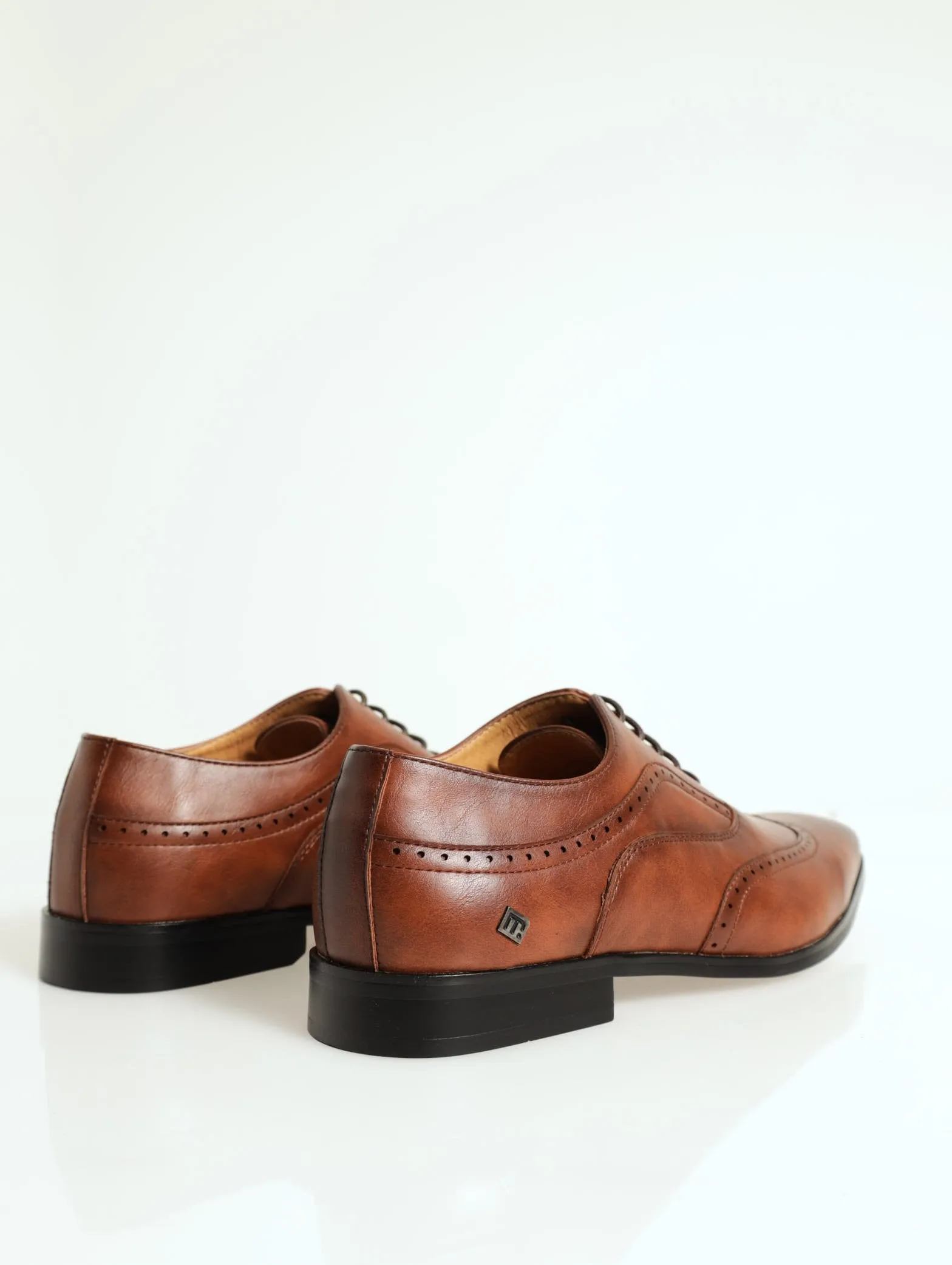 Maggio Wing Brogue Lace Up Derby - Tan