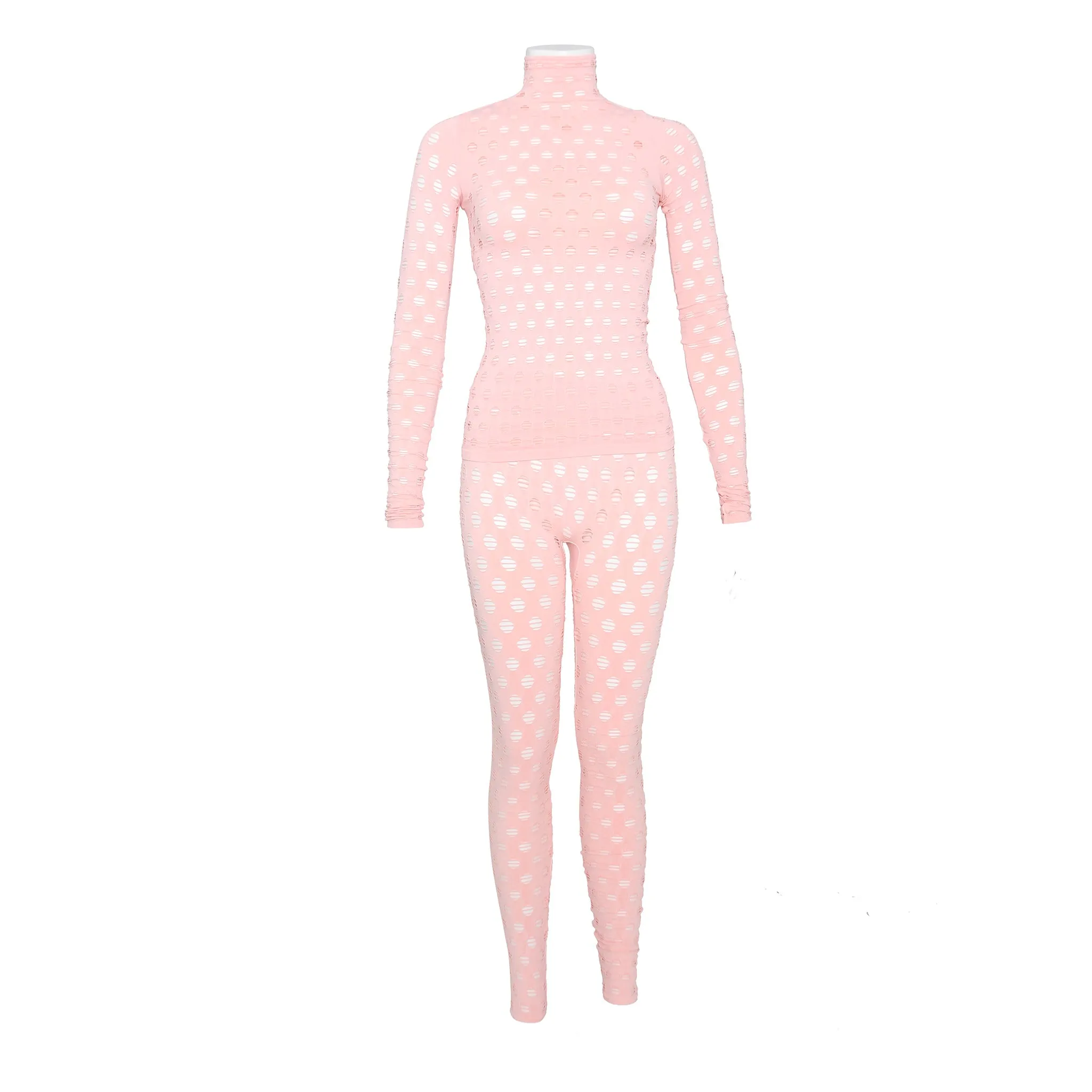 Maisie Wilen Pink Perforated Set