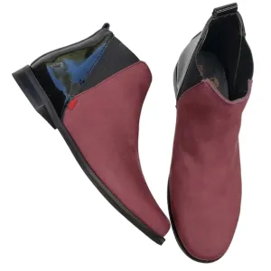 Marc Joseph | NIB Williamsburg Bootie Wine Nubuck Leather Pull On Boots Girl 3.5