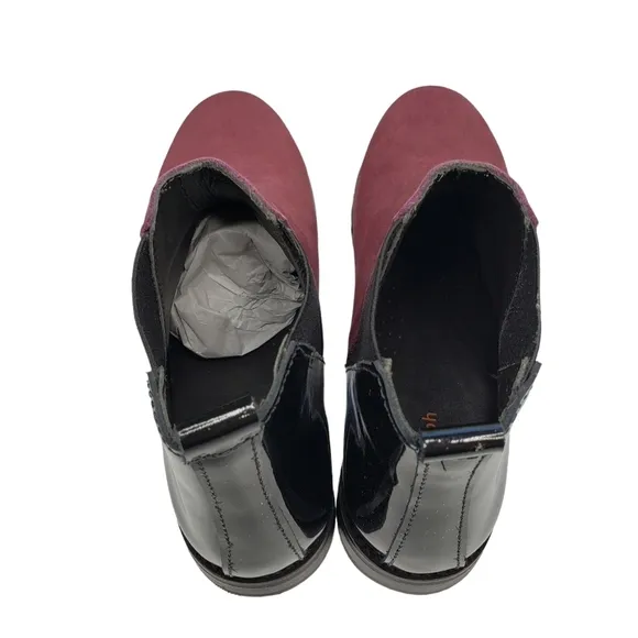 Marc Joseph | NIB Williamsburg Bootie Wine Nubuck Leather Pull On Boots Girl 3.5