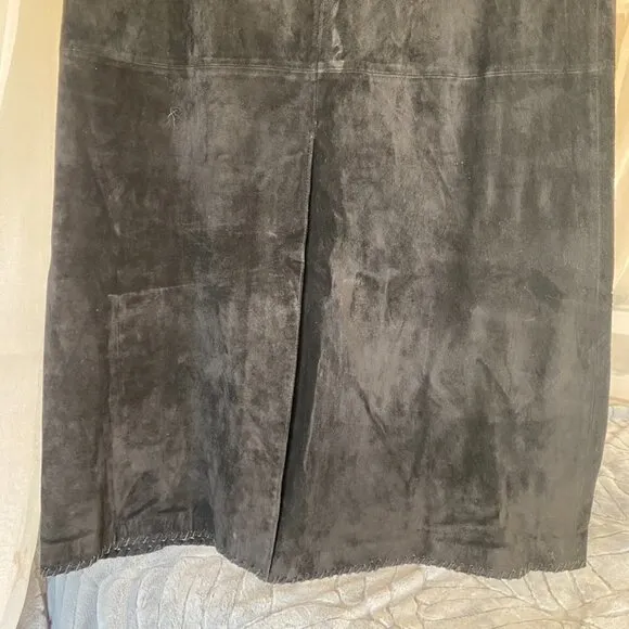 Marsh Landing Leather Maxi Skirt - Black - Size 8 EUC