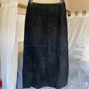Marsh Landing Leather Maxi Skirt - Black - Size 8 EUC