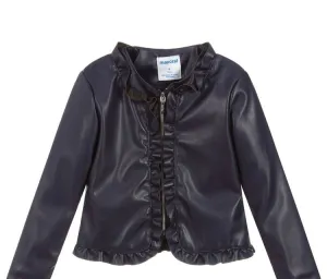 Mayoral Girls Leather Light Jacket: Sizes 8 to 18