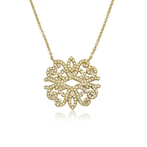 Medusa love diamond pave necklace