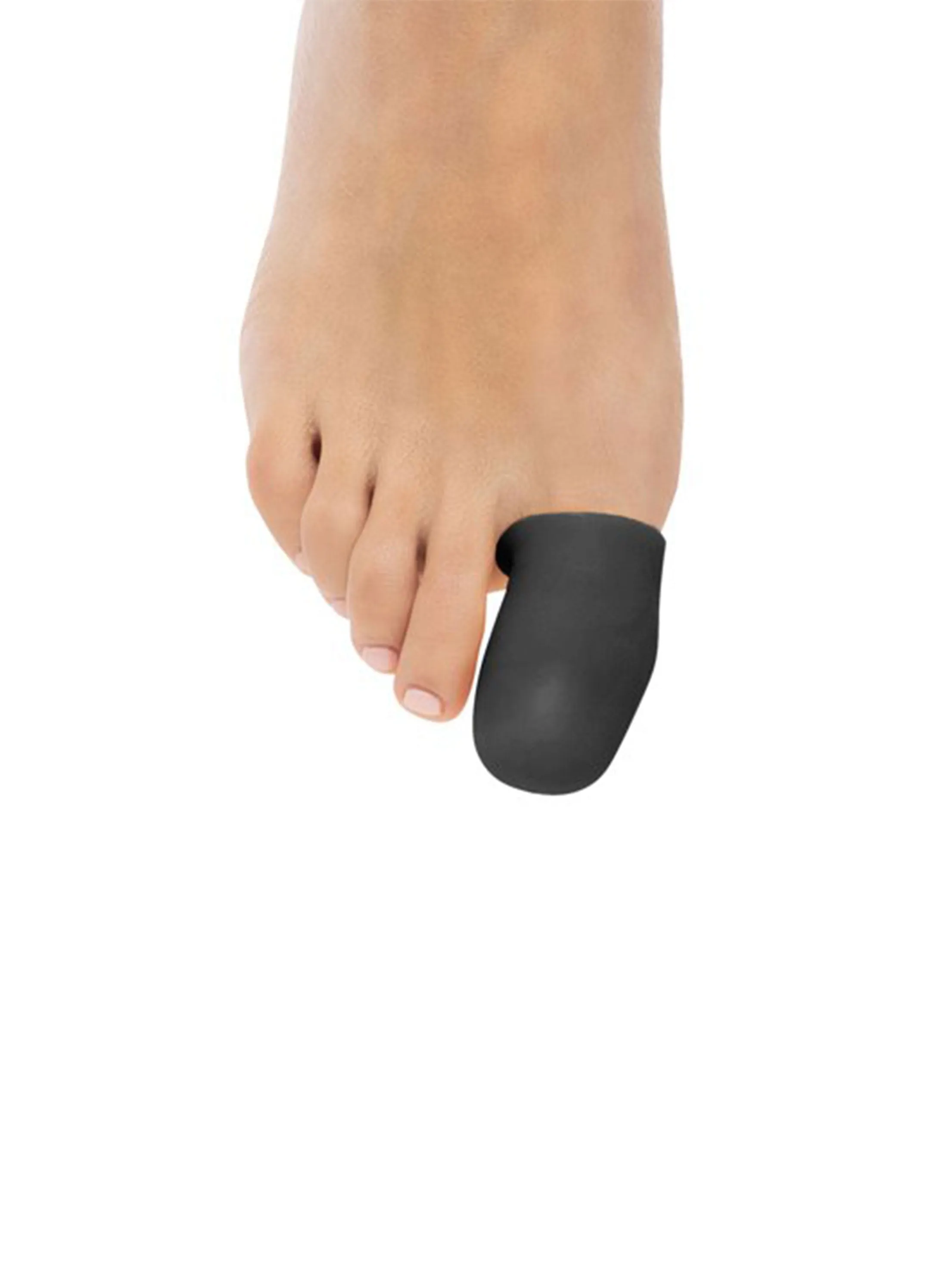 Men's 5 Pack Gel Toe Cap and Protector,Black,Large