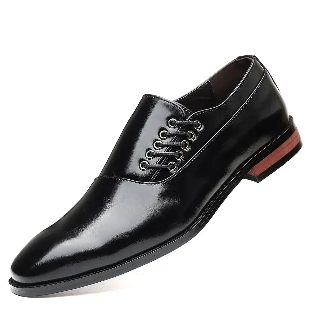 Men's Business Shoes - Leather Lace-up Oxfords