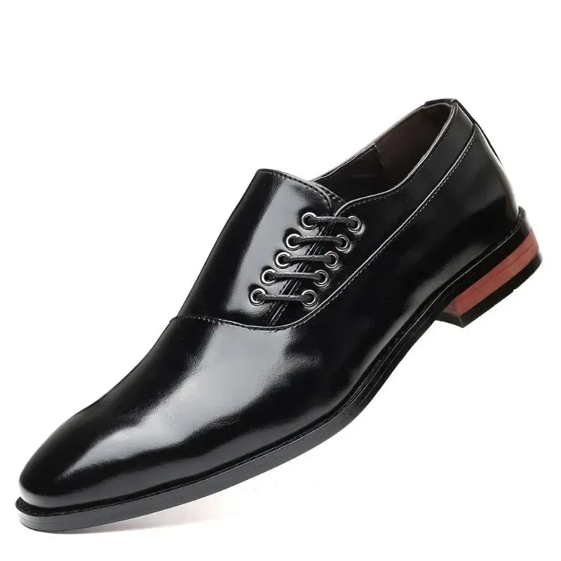 Men's Business Shoes - Leather Lace-up Oxfords