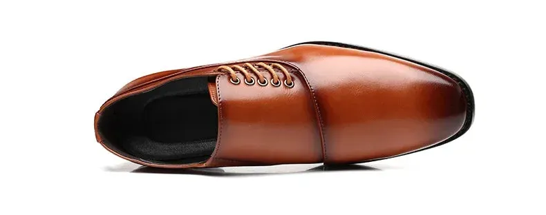 Men's Business Shoes - Leather Lace-up Oxfords