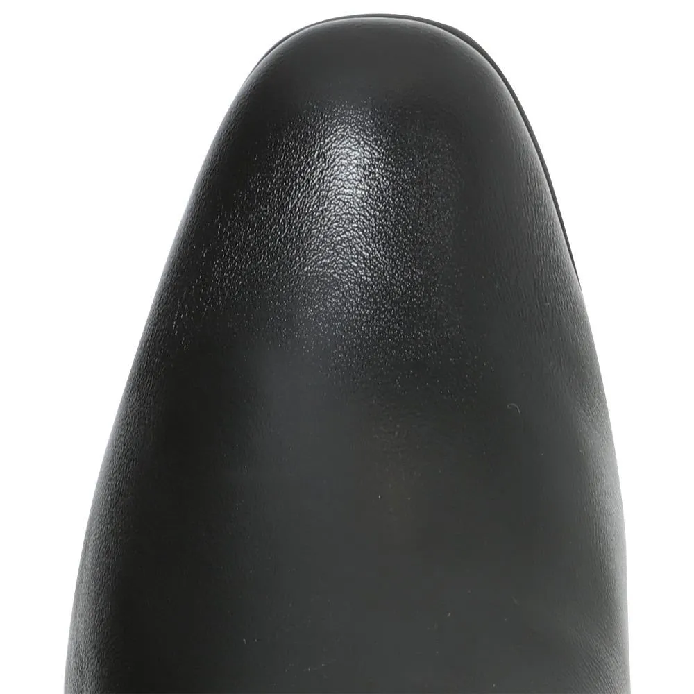Men's Goat Leather Side Zipper Classic Dress Boots 'El Besserro' Black Color 199
