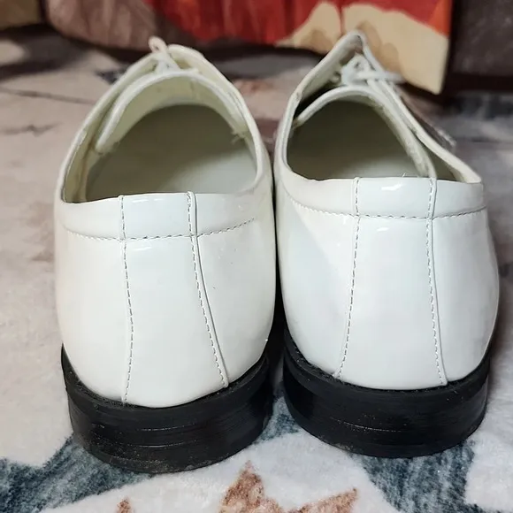 Mens White Oxford Tuxedo Shoes sz 14