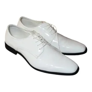 Mens White Oxford Tuxedo Shoes sz 14