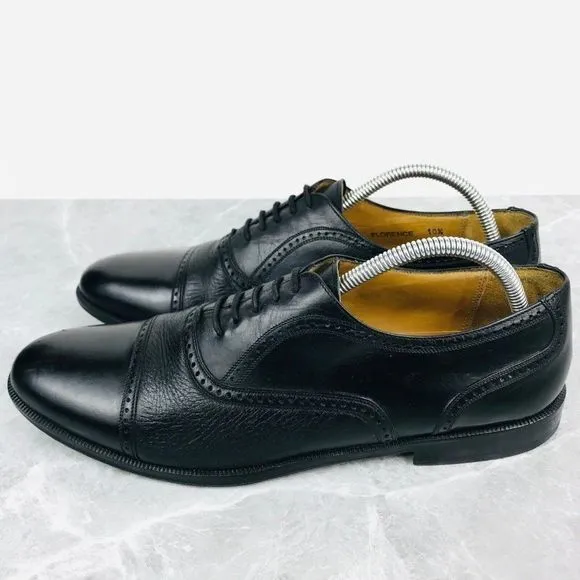 Mezlan Florence Mens Size 10.5‎ B Shoes Black Leather Oxford Cap toe dress shoes