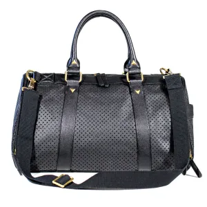 Midnight Perforated Leather Carrier