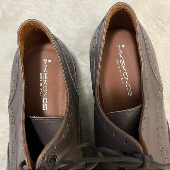 Mikekonos Made In Italy Wingtip Oxford Lace Up Shoe With Dainite Soles