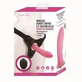 MK6801 WIRELESS REMOTE CONTROL 5.5" SILICONE DILDO STRAP ON HARNESS