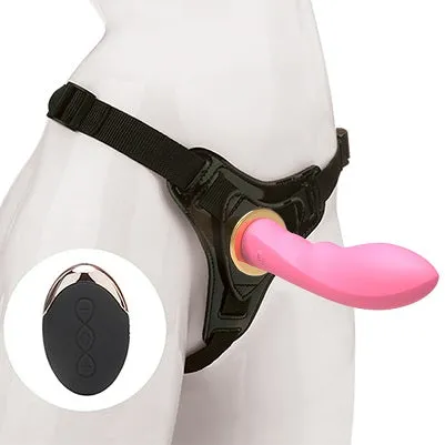 MK6801 WIRELESS REMOTE CONTROL 5.5" SILICONE DILDO STRAP ON HARNESS