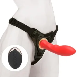 MK6801 WIRELESS REMOTE CONTROL 5.5" SILICONE DILDO STRAP ON HARNESS