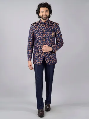Navy Blue Jodhpuri Suit | JadeBlue