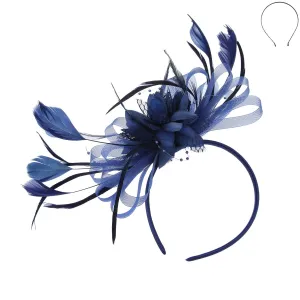 Navy Daisy Loop Fascinator