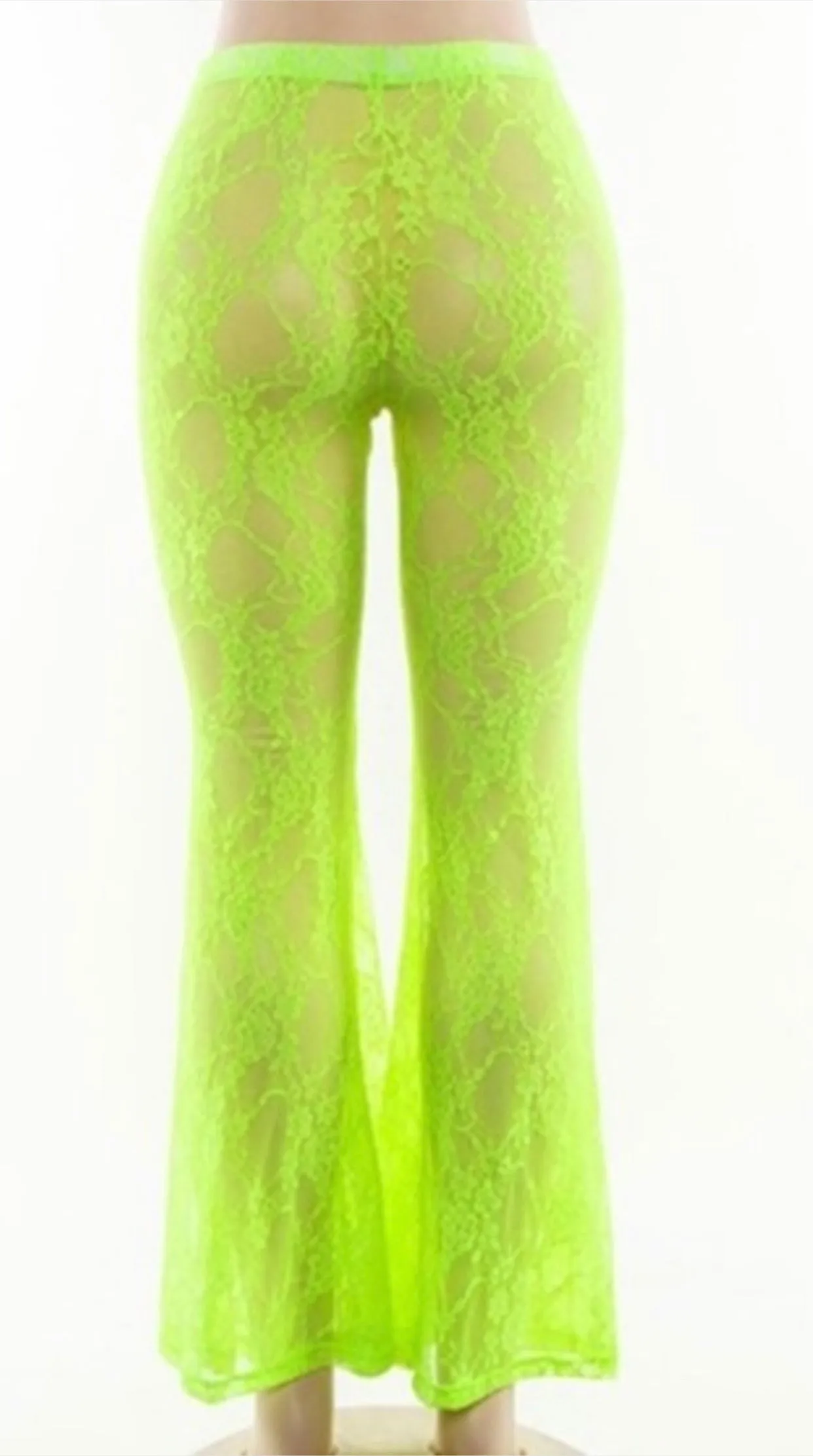 Neon Lights out Lace Bell Bottoms
