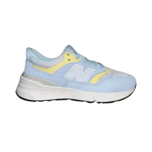 NEW BALANCE GR997RSL-W 997R v1 JR'S (Wide) Light Chrome Blue/Parchment Suede & Mesh Running Shoes
