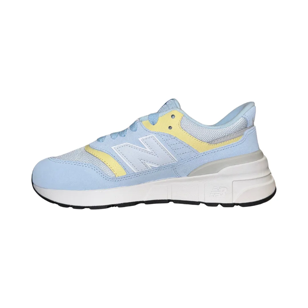 NEW BALANCE GR997RSL-W 997R v1 JR'S (Wide) Light Chrome Blue/Parchment Suede & Mesh Running Shoes