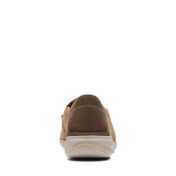 NEW CLARKS men's gorwin step loafer in dark sand