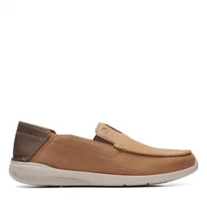 NEW CLARKS men's gorwin step loafer in dark sand