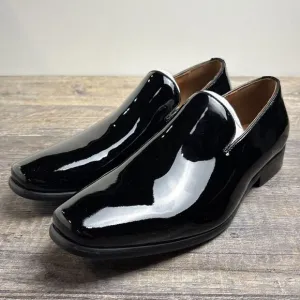 NEW Florsheim‎ Postino Black Patent Leather Plain Toe Slip On Men's Size 7 EEE