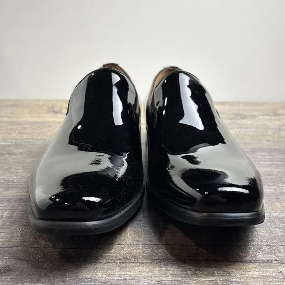 NEW Florsheim‎ Postino Black Patent Leather Plain Toe Slip On Men's Size 7 EEE
