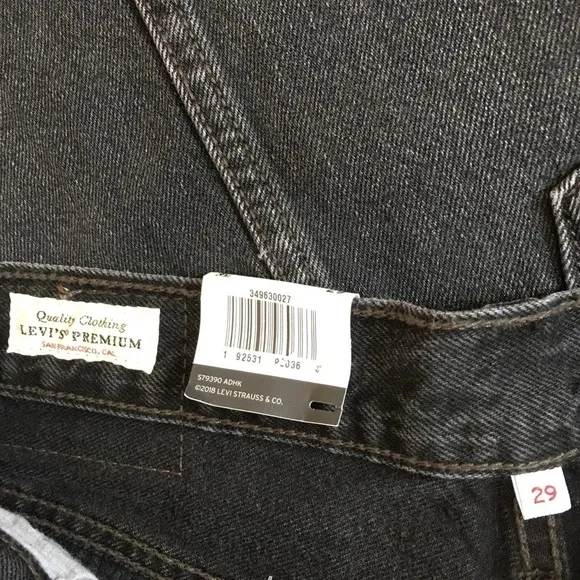 NEW Levi's Premium Denim Black Deconstructed Distressed Denim Mini Skirt