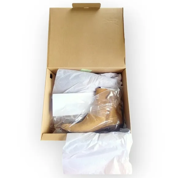 NIB J. Crew Factory tan suede booties size 10