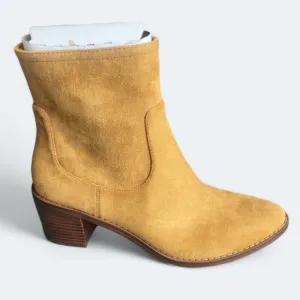 NIB J. Crew Factory tan suede booties size 10
