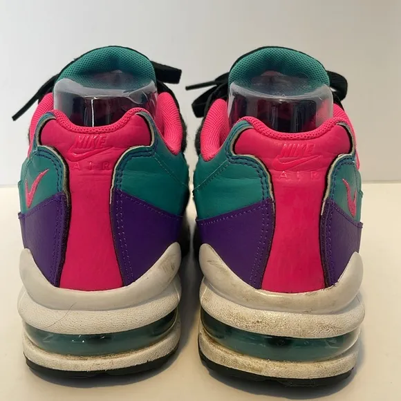 Nike Air Max 95 Now GS Size 5Y Sneakers Purple Pink Green Lace Up AV2289-300