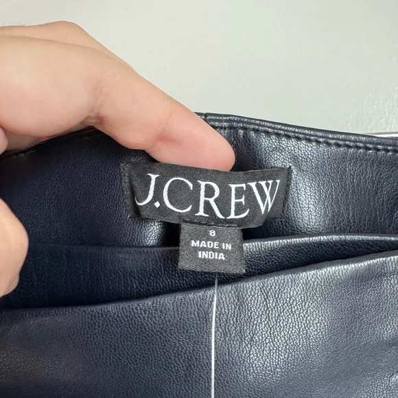 NWT J Crew Mini Wrap Skirt In Faux Patent Leather Size 8