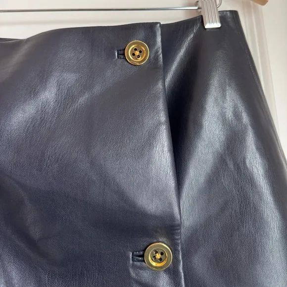 NWT J Crew Mini Wrap Skirt In Faux Patent Leather Size 8
