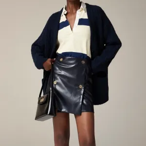 NWT J Crew Mini Wrap Skirt In Faux Patent Leather Size 8