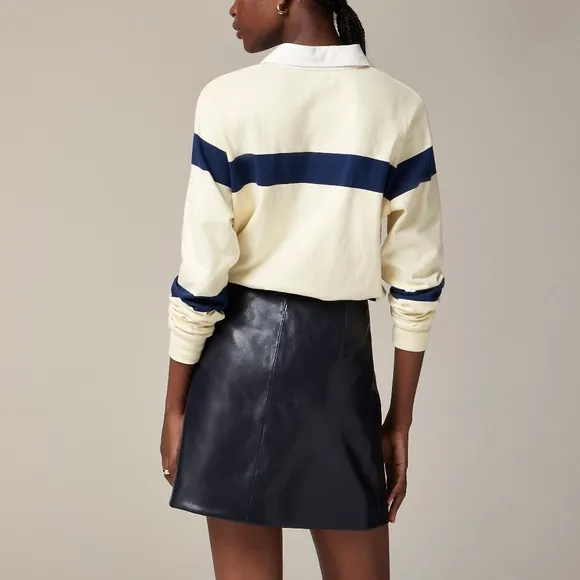 NWT J Crew Mini Wrap Skirt In Faux Patent Leather Size 8