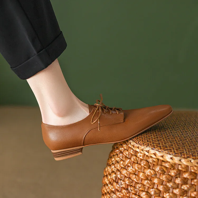 Off-White Brown Black Lace-up Derby Shoes #001069