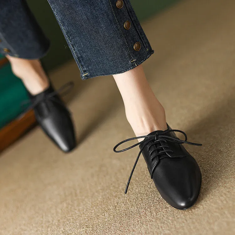 Off-White Brown Black Lace-up Derby Shoes #001069