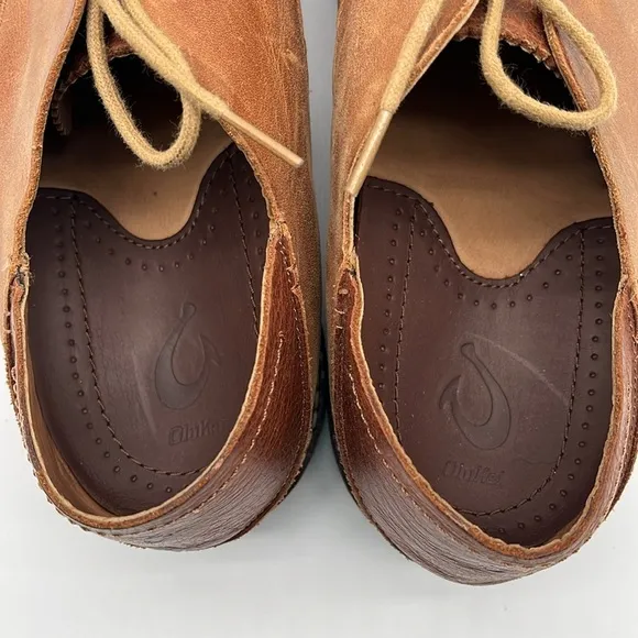 Olukai Walino Brown Leather Oxford Lace Up Shoes Men Size 11 BLEMISH
