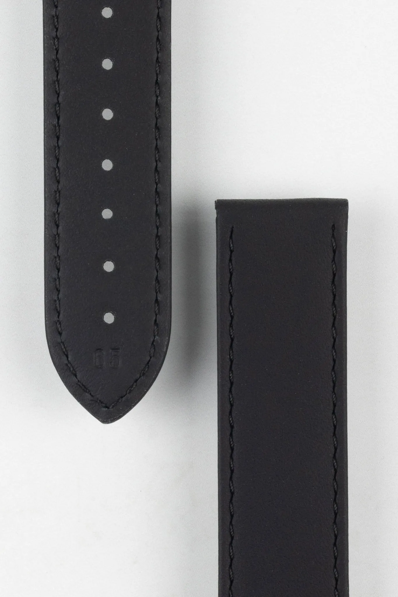 OMEGA Speedmaster Racing Leather Deployment Watch Strap in BLACK
