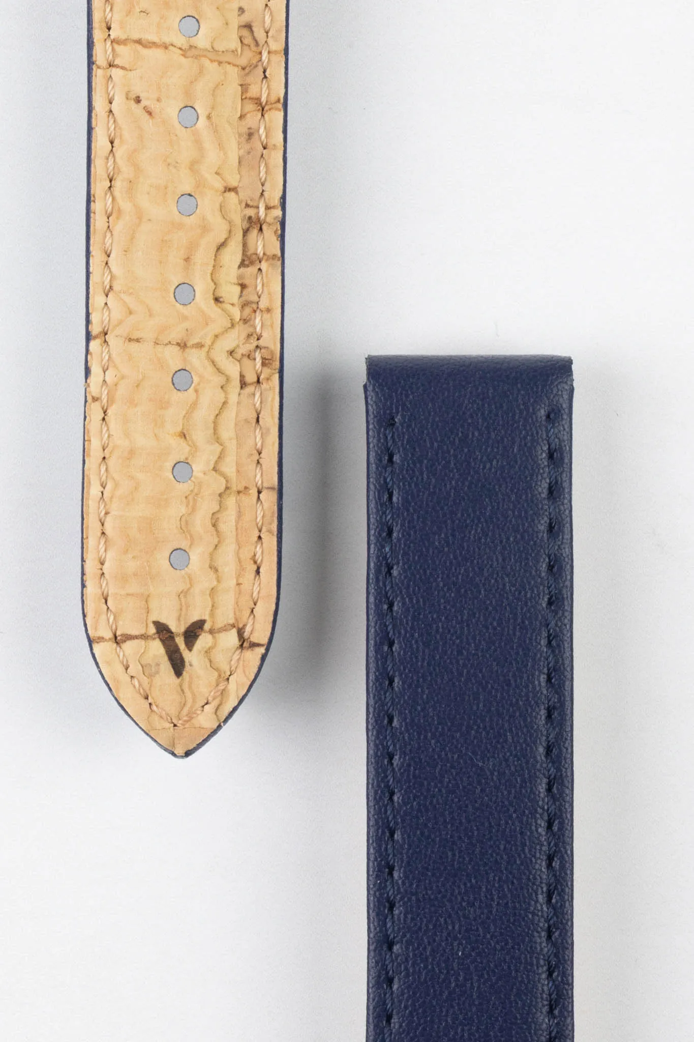 OMEGA Z017134 Vegan Faux-Leather Deployment Watch Strap in BLUE