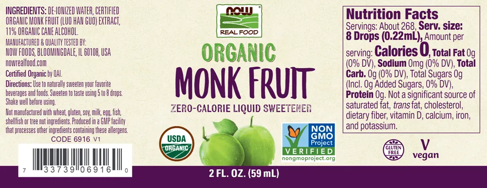 Organic Liquid Monk Fruit