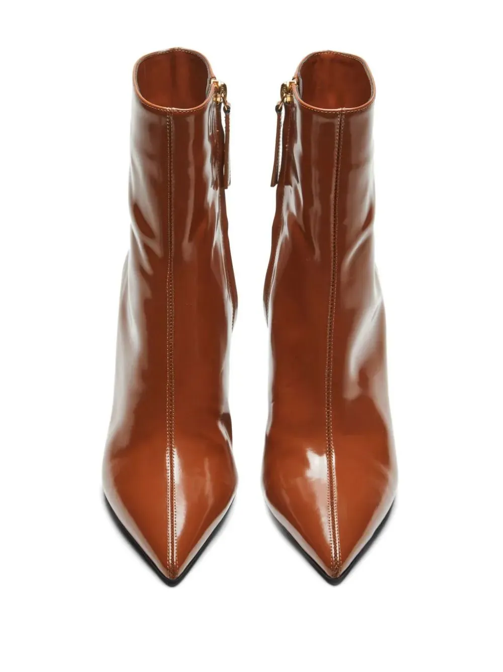patent-finish leather ankle boots