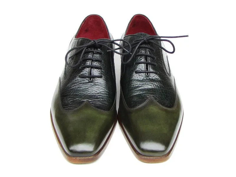 Paul Parkman Men's Floater Leather Wingtip Oxfords in Green